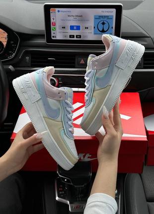Жіночі кросівки adidas air force 1 shadow white sky yellow