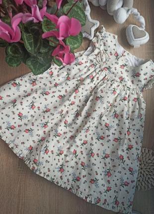 Платье в цветочные принт на девочки