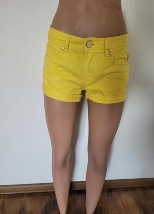 Шорты женские джинсовые желтые