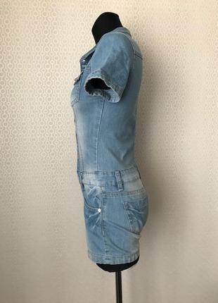 Стильний джинсовий комбінезон/рожчик блакитного кольору, розмір 36, укр 42-442 фото