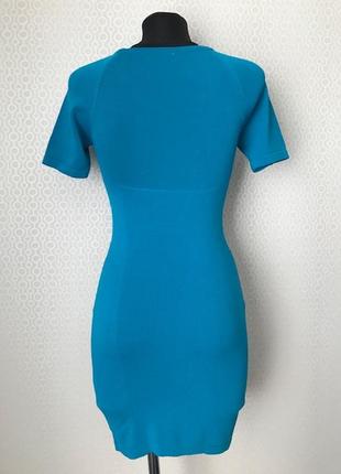 Оригинальное бандажное платье красивого бирюзового цвета, размер s3 фото