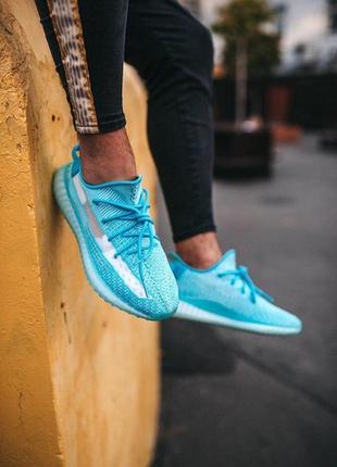 Чоловічі \жіночі кросівки adidas адідас yeezy boost 350 v2 bluewater. літні, весняні.3 фото