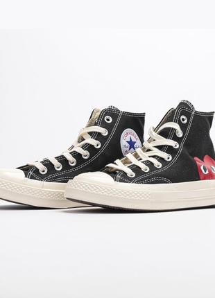 Comme des garcons play x converse женские кеды1 фото