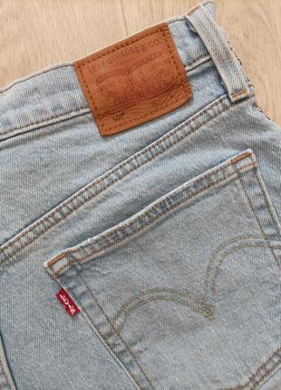 Джинсовые голубые шорты levis 501, размер 28-29.8 фото