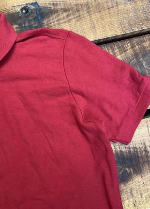 Мужская хлопковая футболка (поло) primark (примарк хс-срр идеал оригинал красная)5 фото