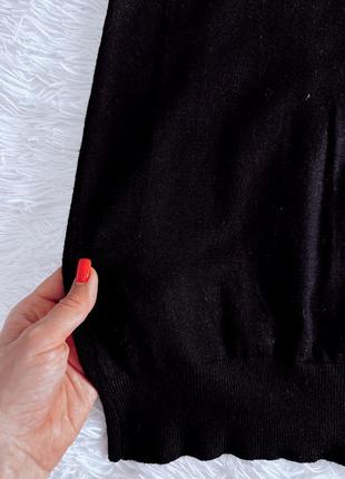 Стильное черное платье mohito с прозрачным верхом и воротничком8 фото