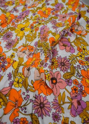 Блуза в квітковий принт блузка резинка6 фото