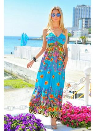 Платье сарафан макси штапель