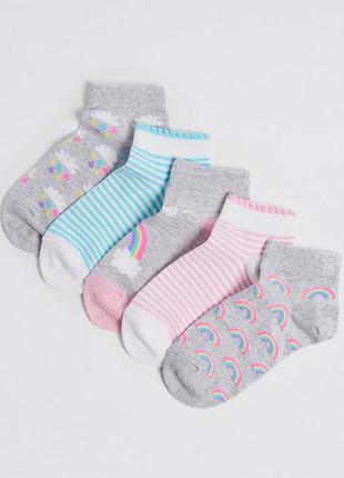 Комплект шкарпеток дівчинці, шкарпетки 31/36 від marks&spencer