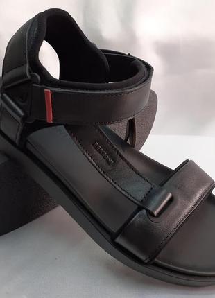 Стильные ортопедические кожаные сандалии чёрные bertoni 40-45р6 фото