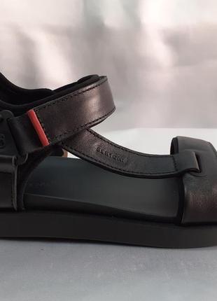 Стильные ортопедические кожаные сандалии чёрные bertoni 40-45р7 фото