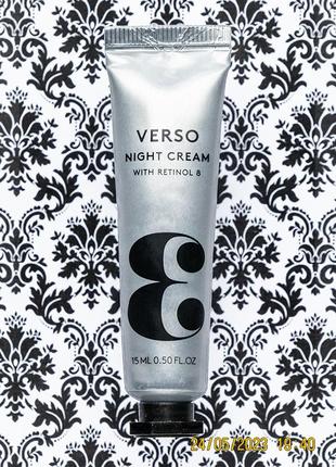 Потужний антивіковий нічний крем з ретинолом verso 3 night cream with retinol 8