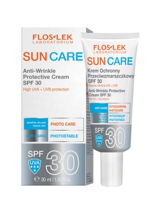 Сонцезахисний крем проти зморшок із spf 30 floslek, 30 мл