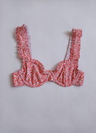 Primark. верх от купальника, бюстик лососевый.