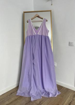 Выпускное вечернее лиловое платье-комбинезон9 фото