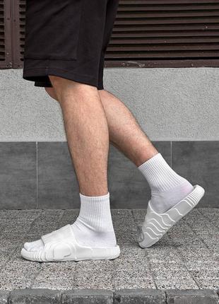 Стильні білі чоловічі шльопанці,шльопки,капці гумові/гума - чоловіче взуття на літо2 фото