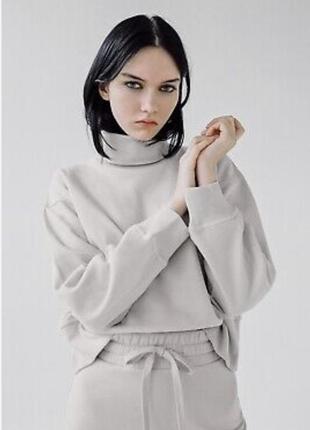 Мінімалістичний світшот zara - сірой
