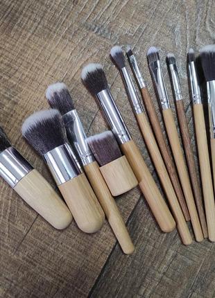 Пензлі кометичні 11шт набір кістей для макіяжу пензлів кисти для2 фото