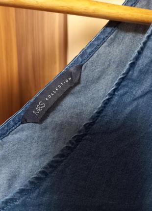 Очаровательная тоненькая джинсовая рубашка m&amp;s4 фото