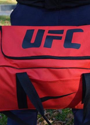 Спортивная сумка reebok ufc для тренировок, возле дорогу красная8 фото