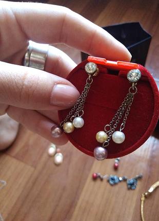 Нежные сережки с жемчужинками!