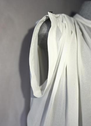 Фирменная белая блузка 42-44р, свободного стиля, кроя, легкая2 фото