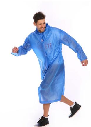 Плащ-дождевик eva raincoat унисекс темно-синий2 фото