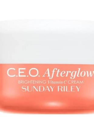 Крем для лица осветляющий sunday riley c.e.o. afterglow brightening vitamin c cream, 8 гр.1 фото