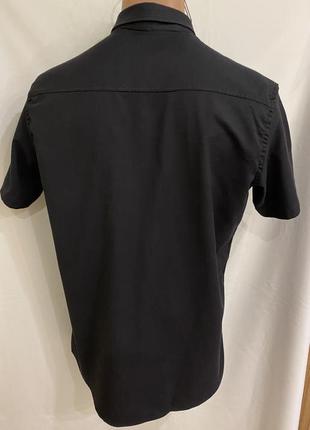 Черная тонкая летняя рубашка.6 фото