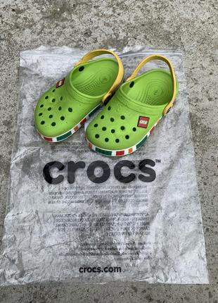 Кроксы сабо шлёпанцы (унисекс)  lego band clog green crocs ( оригинал)3 фото