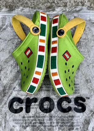 Кроксы сабо шлёпанцы (унисекс)  lego band clog green crocs ( оригинал)5 фото