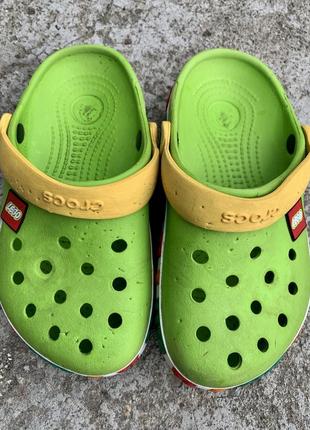 Кроксы сабо шлёпанцы (унисекс)  lego band clog green crocs ( оригинал)9 фото