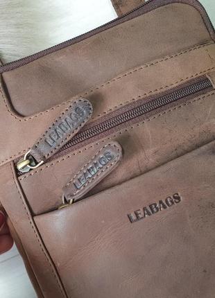Фирменная мужская кожаная сумка leabags6 фото