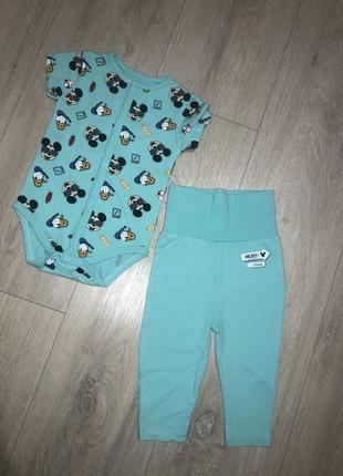 Бодик + штаны на 6-9м 68-72см disney baby