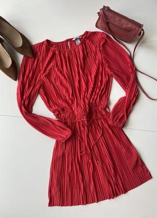 Платье h&amp;m, red, размер s, midi🔥