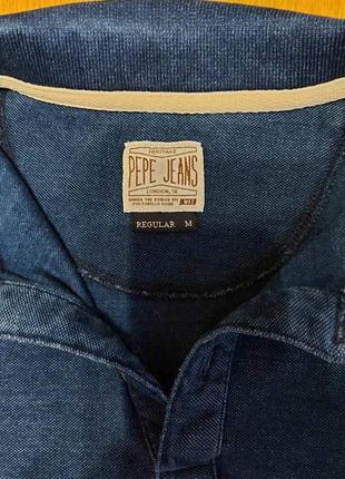 Поло из тонкого джинса pepe jeans6 фото