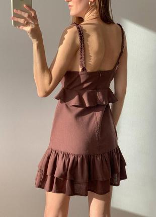 Шоколадна сукня missguided 8