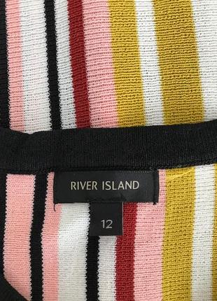 Стильная длинная безрукавка в полоску от river island, размер 12, укр5 фото