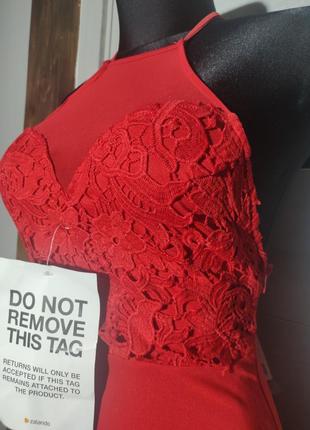 Шикарне сексуальне плаття love triangle платье макси секси халтер asos кружево8 фото