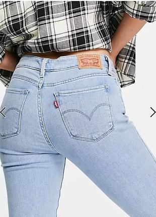 Блакитні джинси скінні levi’s 711