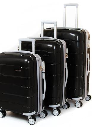 Комплект 3х чемоданов 31 abs-пластик fashion 810 black