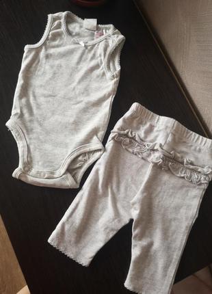Летний комплект одежды для новорожденных/ костюм