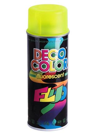 Deco color краска аэроз. 400ml decoration флуоресцентная/желтый (720323)