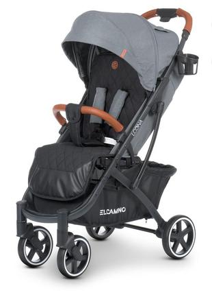 Коляска дитяча me 1090-1 loona smoke gray (1шт) прогулянка,дощ,моск,підсклян,сумка,4пол.спін,темн.сi