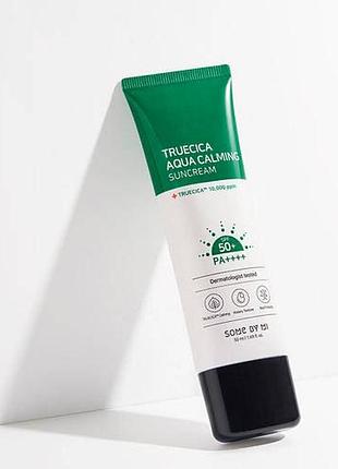 Some by mi - заспокійливий сонцезахисний крем - truecica aqua calming suncream spf50+/pa++++