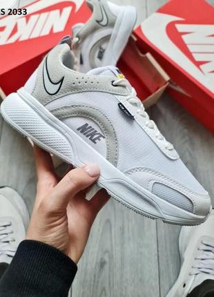 Чоловічі кросівки сітка nike zoom white найк зумы текстильные