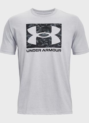 Under armour чоловіча сіра футболка ua abc camo boxed logo ss5 фото