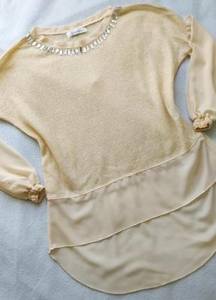 Вязаная кофта, блуза женская хс-с, xs-s