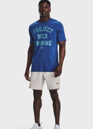 Under armour мужская синяя футболка ua pjt rock training ss1 фото