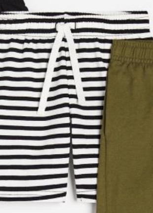 Шорты трикотаж н&amp;м цвет: черно - белые, полоска, тельняшка 6-8 лет (рост 122 см.) унисекс, универсал (0147-3)